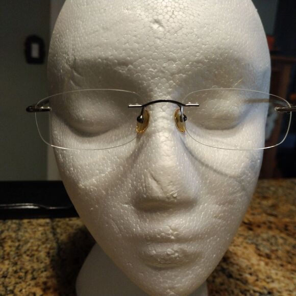 Totally Rimless 51-18-140 Gunmetal (Gun) Tortoise Eyeglass Frames - Picture 2 of 13